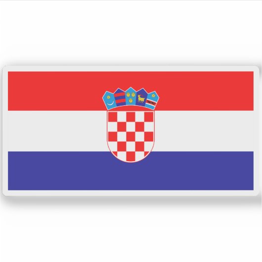 Vlag van Kroatië Sticker (Voorkant)