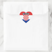 Vlag van Kroatië Sticker (Hart) (Tas)