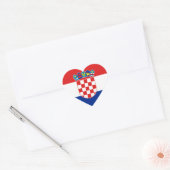Vlag van Kroatië Sticker (Hart) (Envelop)