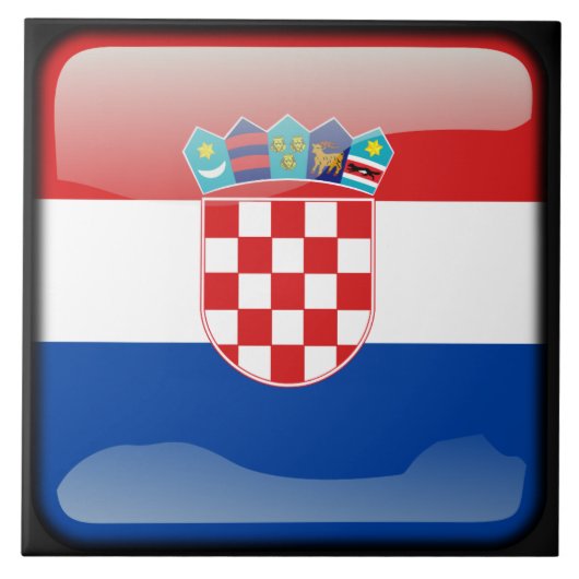 Vlag van Kroatië Tegeltje (Voorkant)