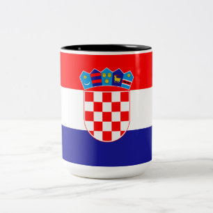 Vlag van Kroatië Tweekleurige Koffiemok