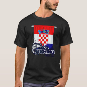 Vlag van Kroatië Vissen In Kroatië Kroatië Visse T-shirt