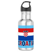 Vlag van Kroatië Waterfles (Voorkant)
