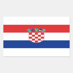 Vlag van Kroatische ticker Rechthoekige Sticker