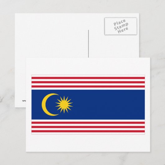 vlag van Kuala Lumpur Briefkaart (Voorkant / Achterkant)