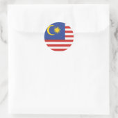 vlag van kuala lumpur ronde sticker (Tas)