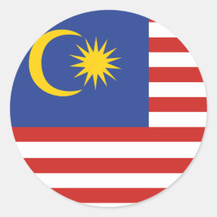vlag van kuala lumpur ronde sticker