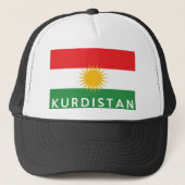 vlag van kurdistan - tekst trucker pet (Voorkant)