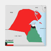 vlag van kuwait land magneet (Voorkant)