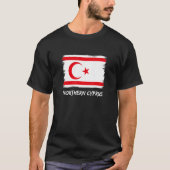 vlag van Kuzey Kibris Noord-Cyprus T-shirt (Voorkant)