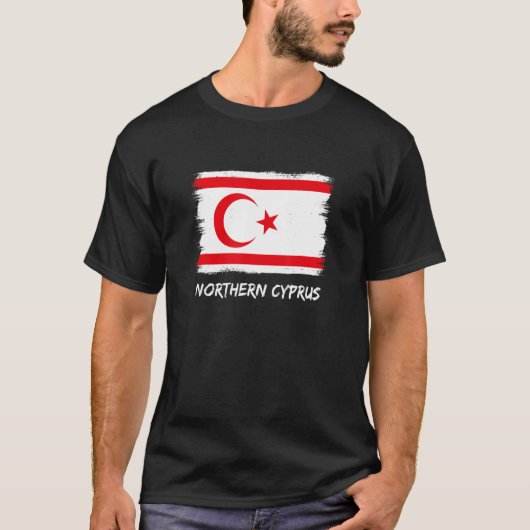 vlag van Kuzey Kibris Noord-Cyprus T-shirt (Voorkant)