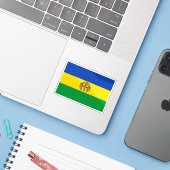 Vlag van KwaNdebele, de Republiek Zuid-Afrika Sticker (Laptop met iPhone)