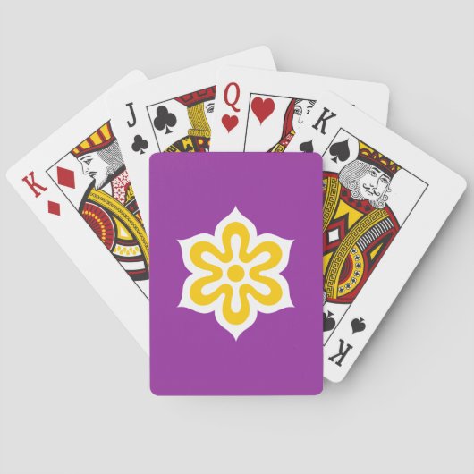 Vlag van Kyoto Prefectuur, Japan Pokerkaarten (Achterkant)