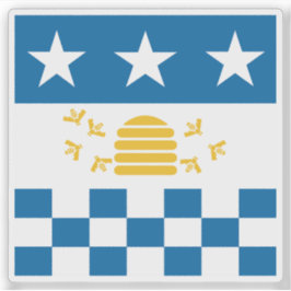 Vlag van La Chaux-de-Fonds, Zwitserland Sticker