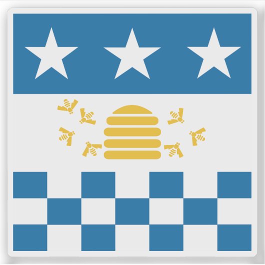 Vlag van La Chaux-de-Fonds, Zwitserland Sticker (Voorkant)