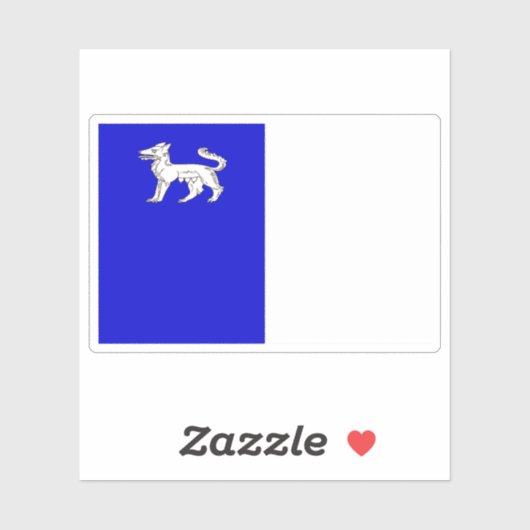 Vlag van La Louvière, België Sticker (Vel)