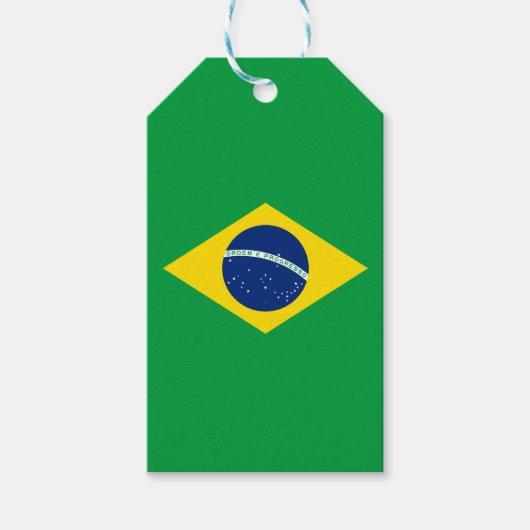 Vlag van Label van Braziliaans Gift Cadeaulabel (Voorkant)