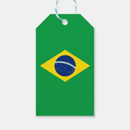 Vlag van Label van Braziliaans Gift Cadeaulabel (Achterkant)