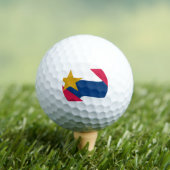 Vlag van Lafayette, Indiana Golfballen (Insitu Shirt)