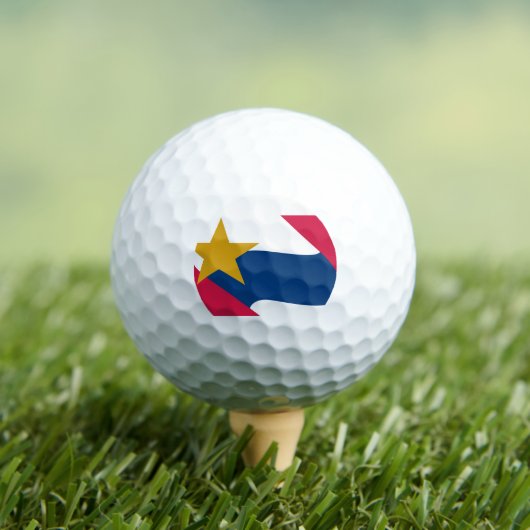 Vlag van Lafayette, Indiana Golfballen (Insitu Shirt)