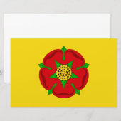 Vlag van Lancashire Briefpapier (Voorkant / Achterkant)