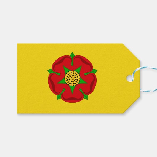 Vlag van Lancashire Cadeaulabel (Voorkant (Horizontaal))