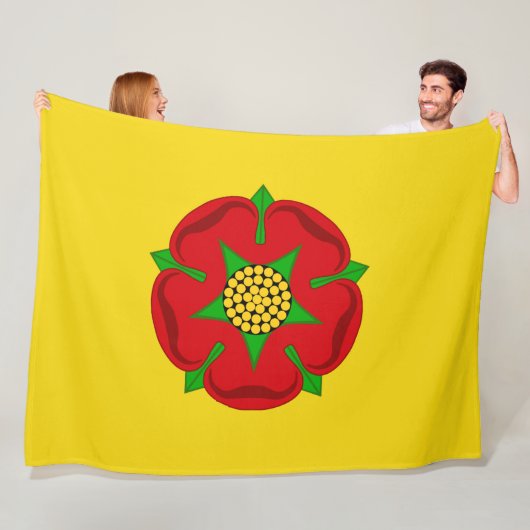 Vlag van Lancashire Fleece Deken (In situ)