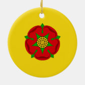 Vlag van Lancashire Keramisch Ornament (Achterkant)