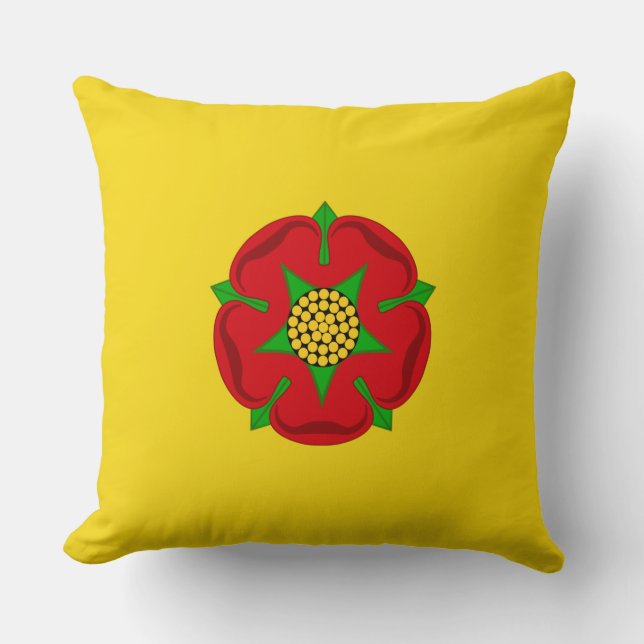 Vlag van Lancashire Kussen (Voorkant)