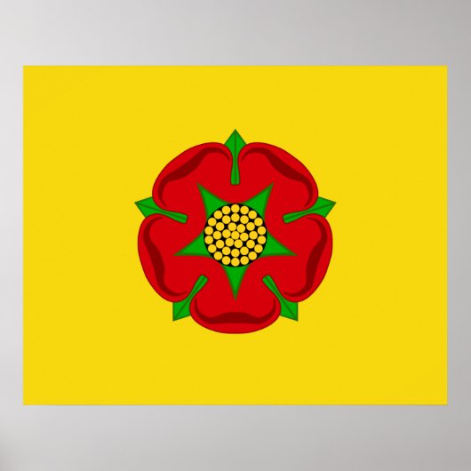 Vlag van Lancashire Poster (Voorkant)