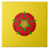 Vlag van Lancashire Tegeltje (Voorkant)