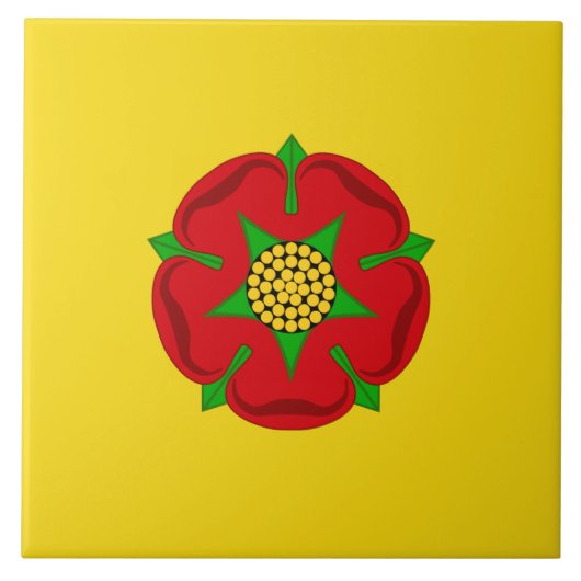 Vlag van Lancashire Tegeltje (Voorkant)