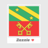 Vlag van Lancy, Zwitserland Sticker (Vel)