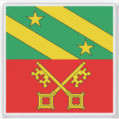 Vlag van Lancy, Zwitserland Sticker (Voorkant)