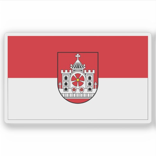 Vlag van Landshut, Duitsland Sticker (Voorkant)