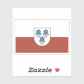Vlag van Landshut, Duitsland Sticker (Vel)
