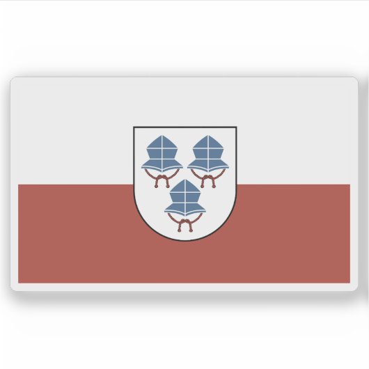 Vlag van Landshut, Duitsland Sticker (Voorkant)