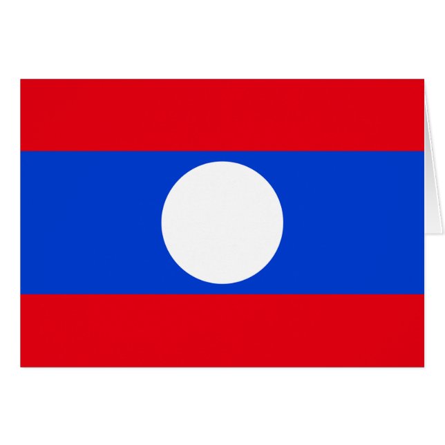 Vlag van Laos (Voorkant Horizontaal)