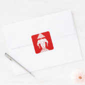 Vlag van Laos (1952-1975) - ທຸງຊາດາ ວລ Vierkante Sticker