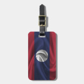 Vlag van Laos Bagagelabel (Voorkant verticaal)