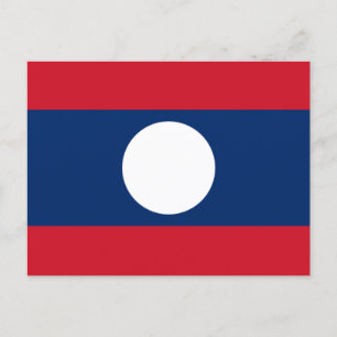 Vlag van Laos Briefkaart