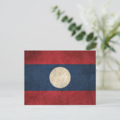  vlag van Laos Briefkaart (Staand voorkant)