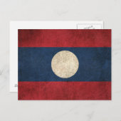  vlag van Laos Briefkaart (Voorkant / Achterkant)