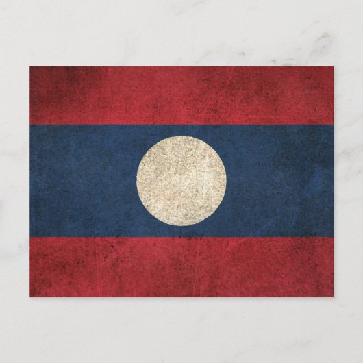  vlag van Laos Briefkaart (Voorkant)