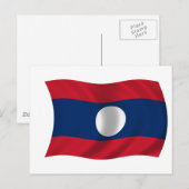 Vlag van Laos Briefkaart (Voorkant / Achterkant)