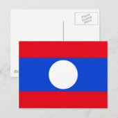 Vlag van Laos Briefkaart (Voorkant / Achterkant)