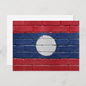 Vlag van Laos Briefkaart (Voorkant / Achterkant)