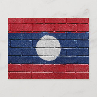 Vlag van Laos Briefkaart