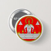 VLAG VAN LAOS DRIE HOOFDELEPHANT RONDE BUTTON 5,7 CM (Voorkant /achterkant)