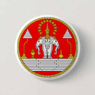 VLAG VAN LAOS DRIE HOOFDELEPHANT RONDE BUTTON 5,7 CM